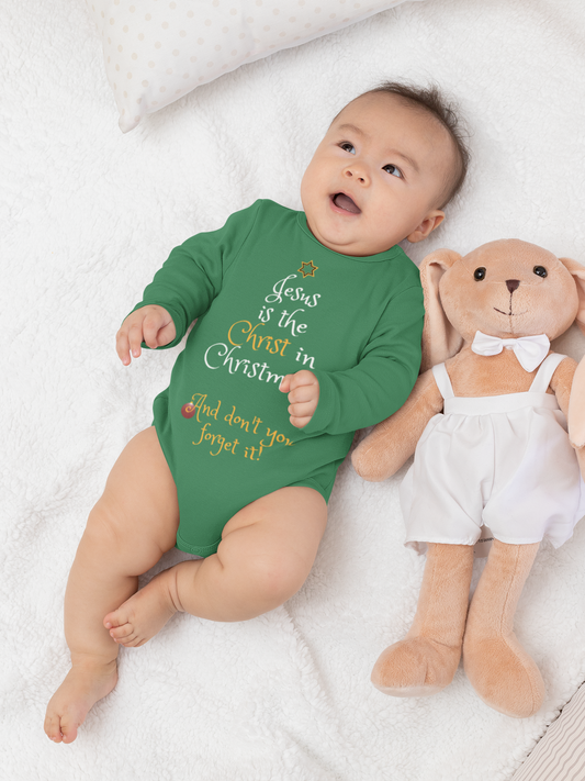 Jesus is the Christ in Christmas infant onesie