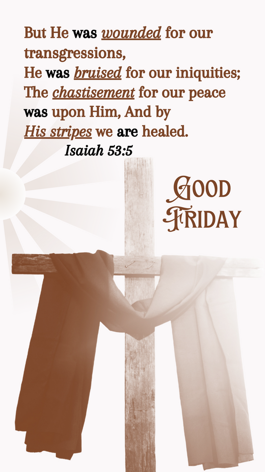 Bible Verse ~ Isaiah 53:5 By His Stripes