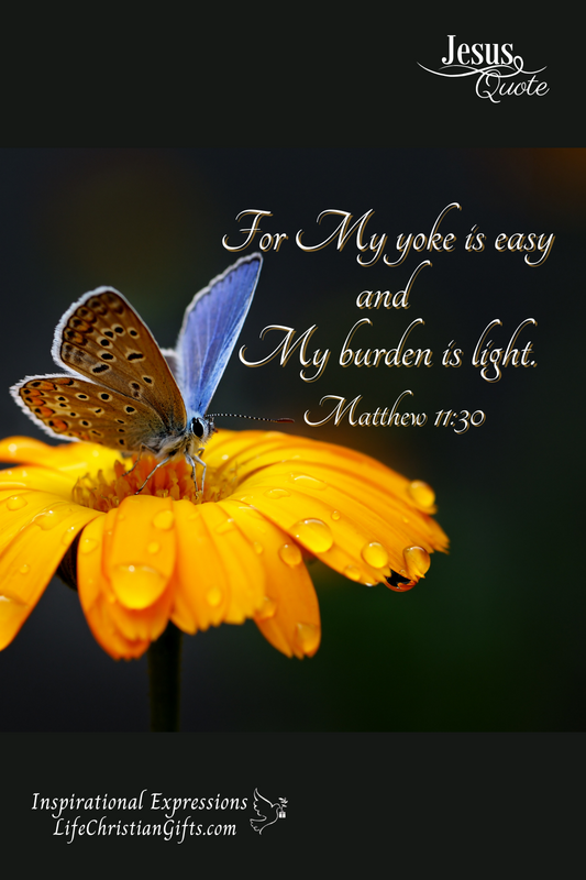 Jesus Quote ~ Matthew 11:30