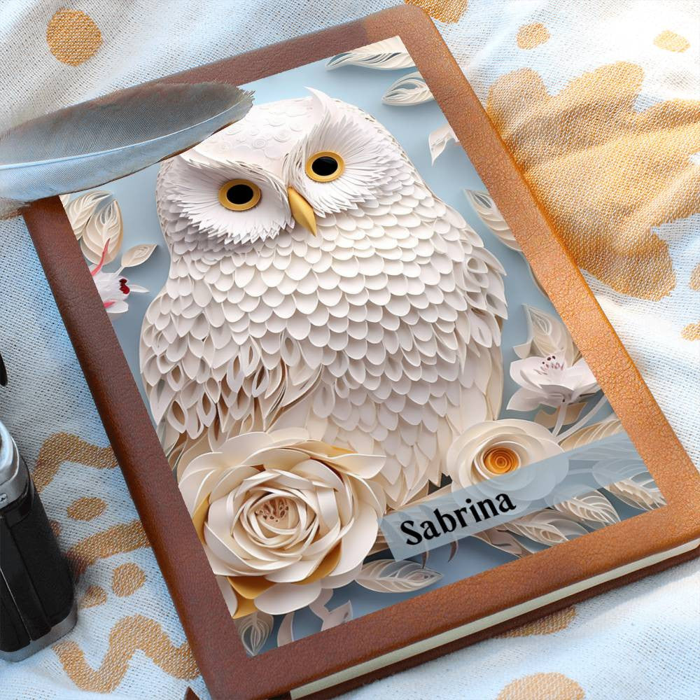 White Owl Personalized 3D Prayer Journal
