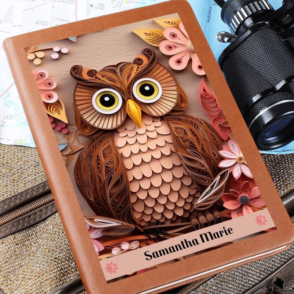 Personalized Vegan Prayer Journal - 3D Brown Owl