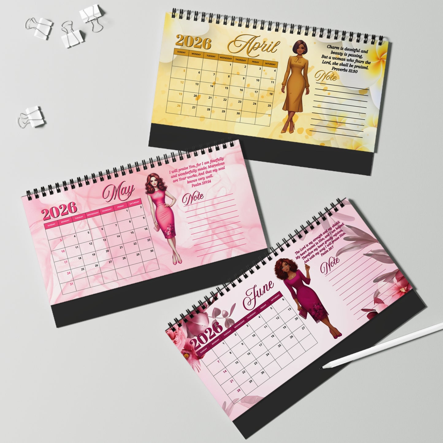 2026 Bible Verse Desk Calendar For Christian Women