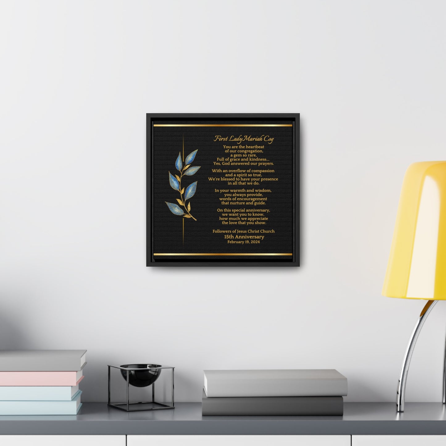 Pastor's Wife Church Anniversary Framed Canvas Wrap- Heartbeat
