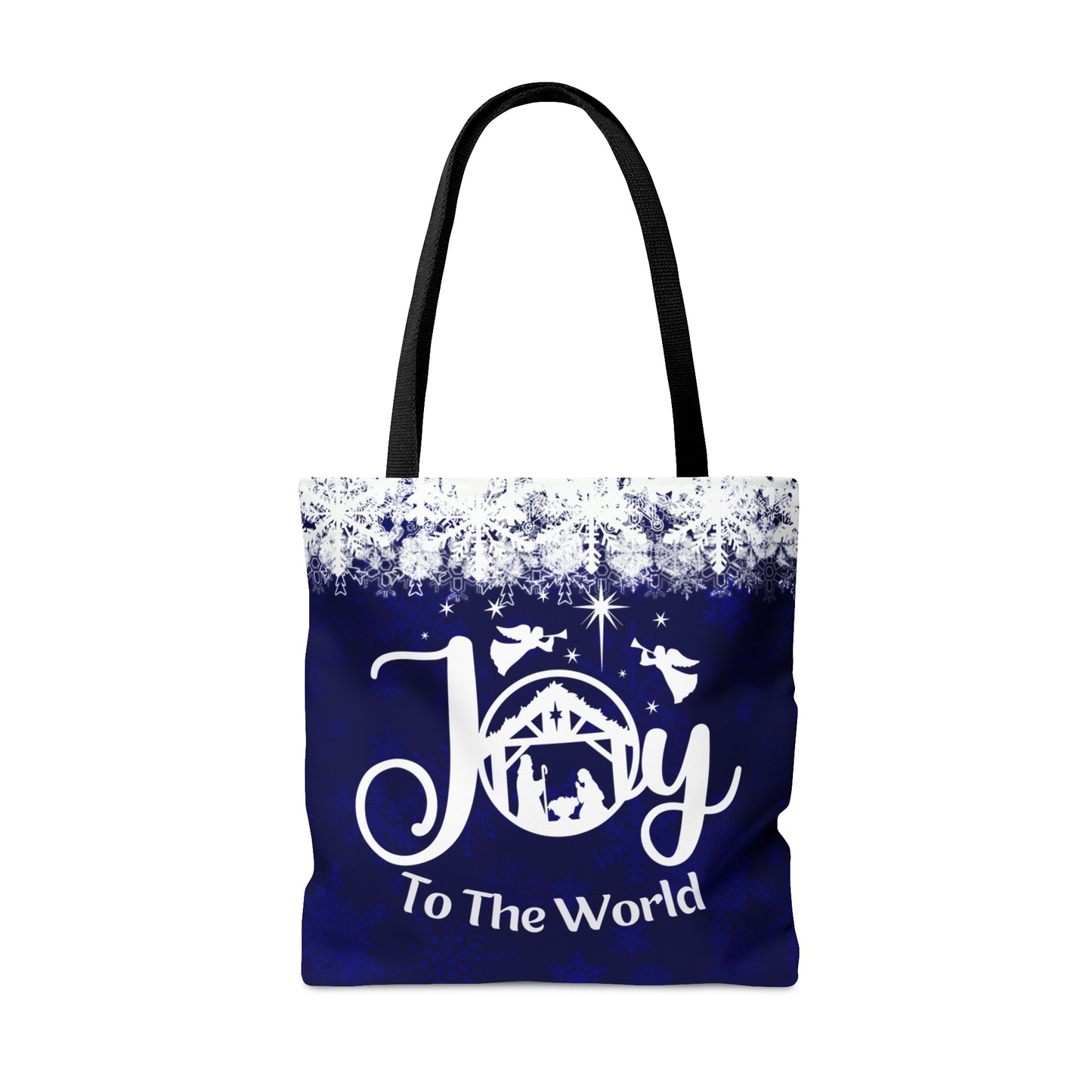 Nativity Scene Joy To The World Christmas Tote Bag