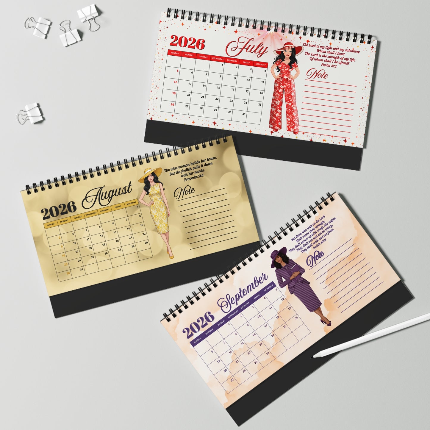 2026 Bible Verse Desk Calendar For Christian Women