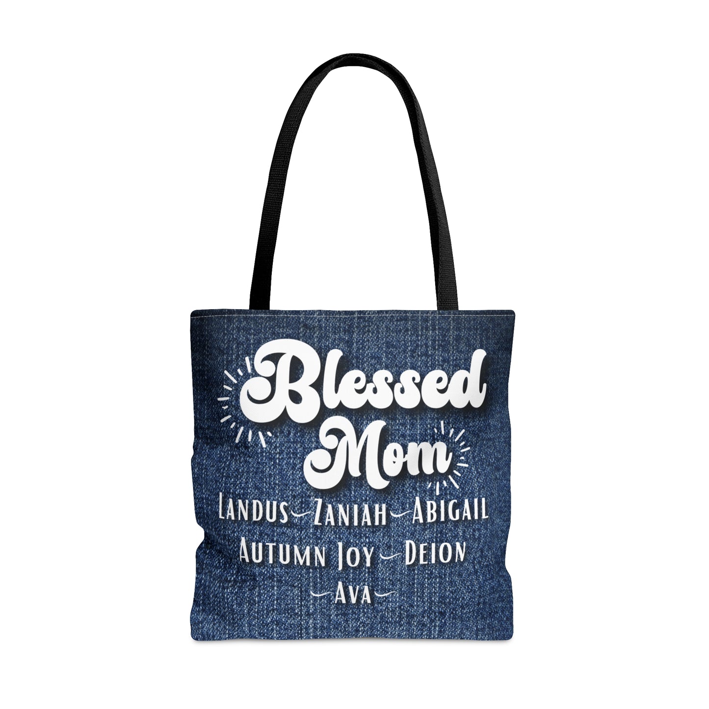 Blessed Mom Personalized Tote Bag