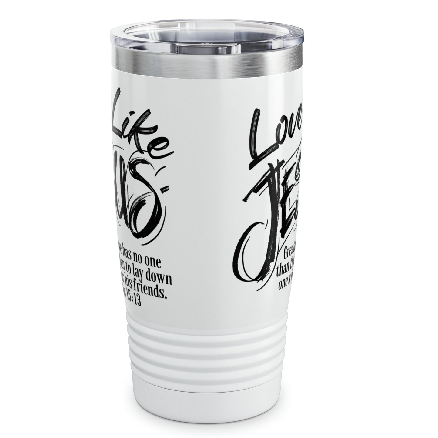 Love Like Jesus Ringneck Tumbler With Bible Verse John 15:13