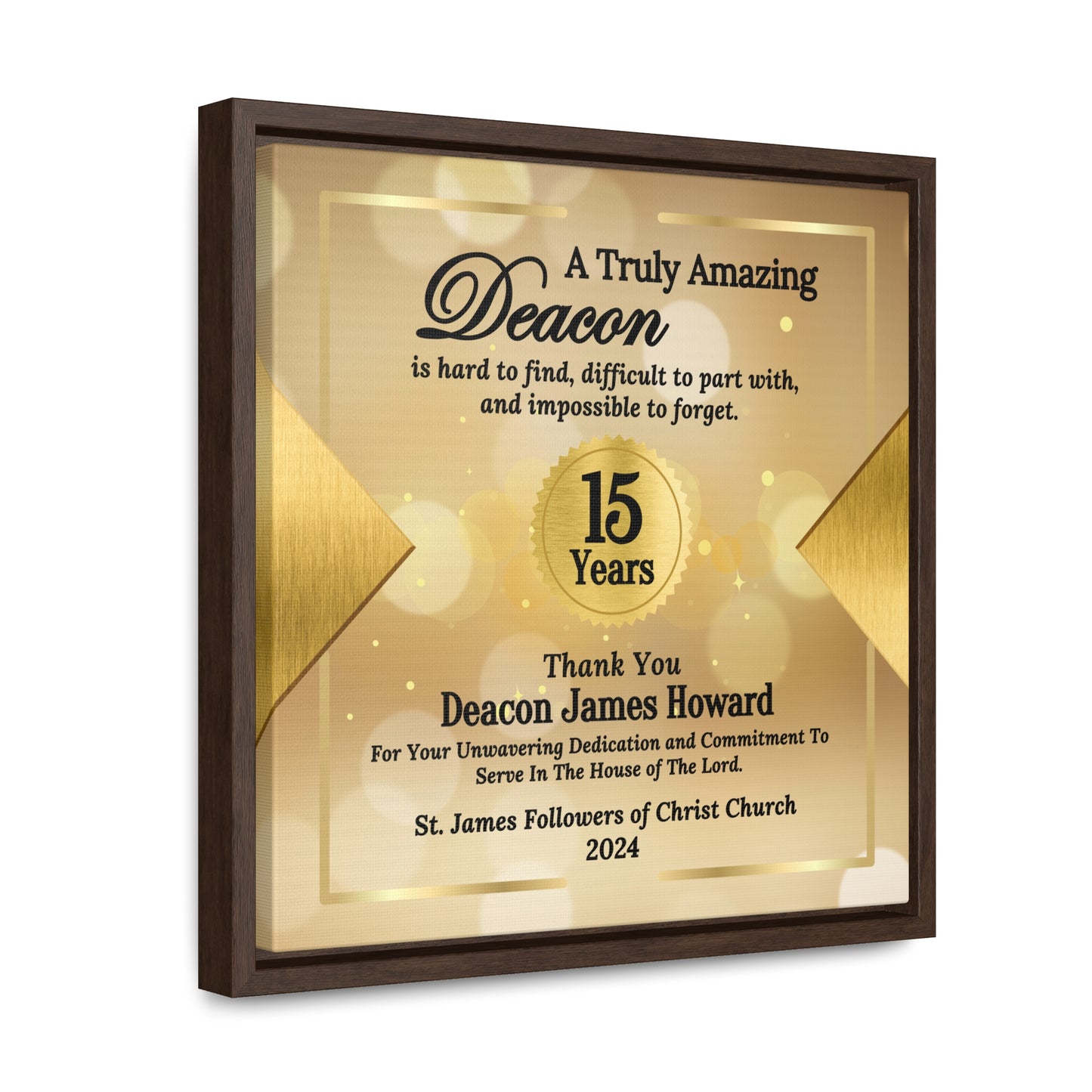 Custom Deacon Anniversary Framed Canvas - Amazing Deacon