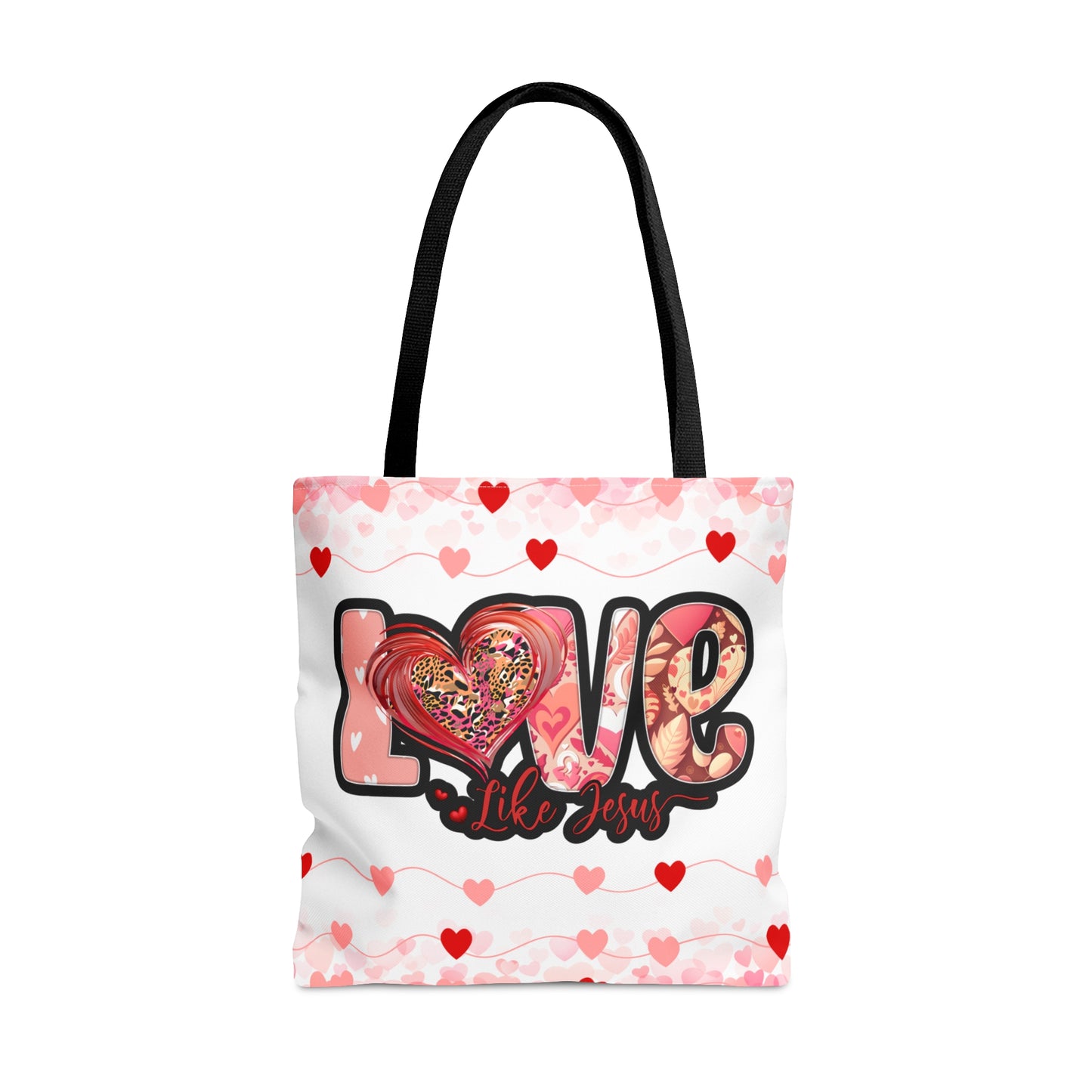 Love Like Jesus Tote Bag - Hearts
