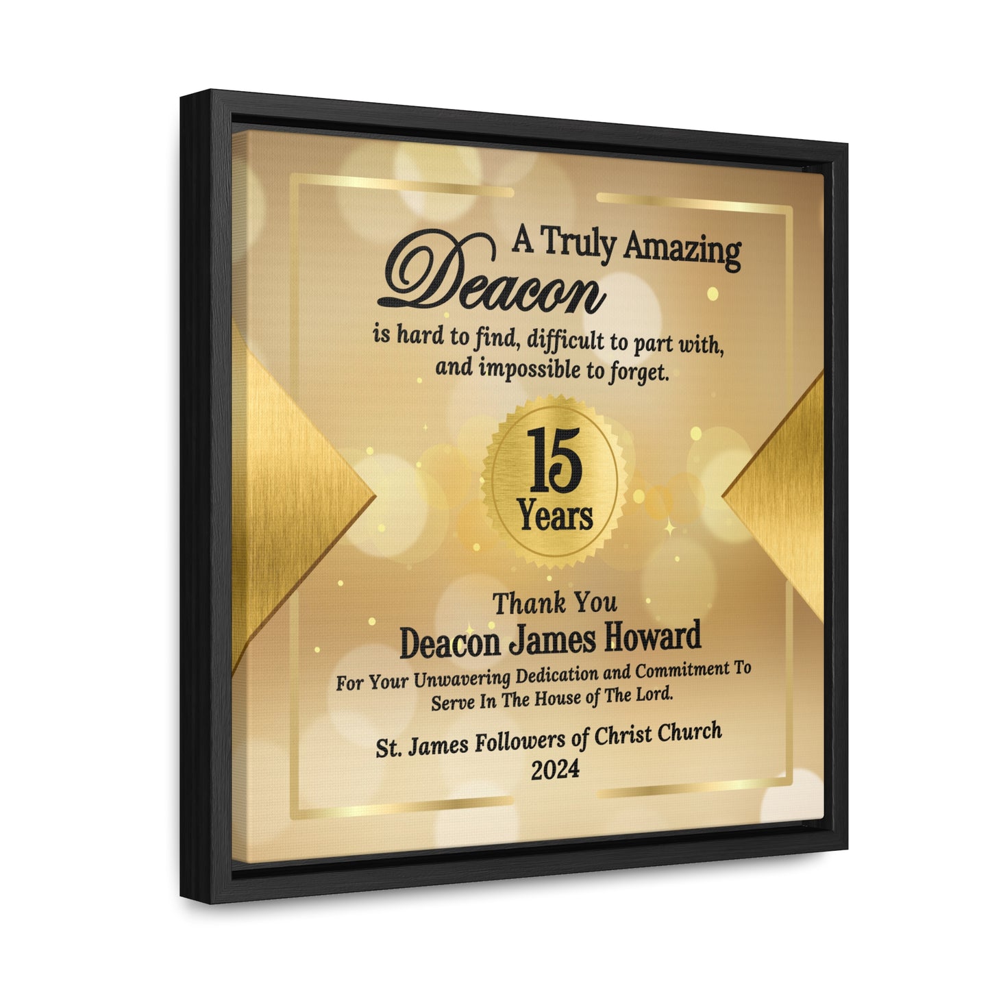 Custom Deacon Anniversary Framed Canvas - Amazing Deacon