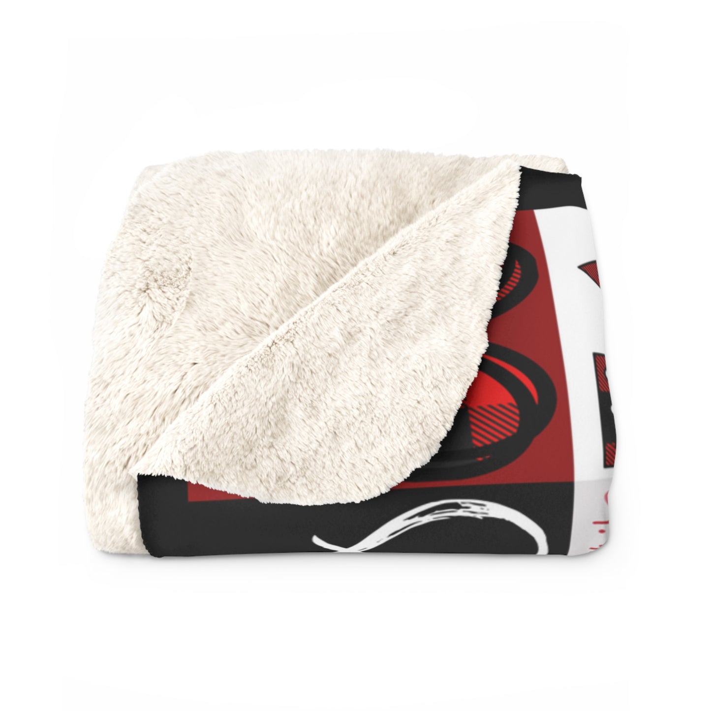 Faith Hope Love Hearts and Jesus Plaid Soft Sherpa Fleece Throw Blanket
