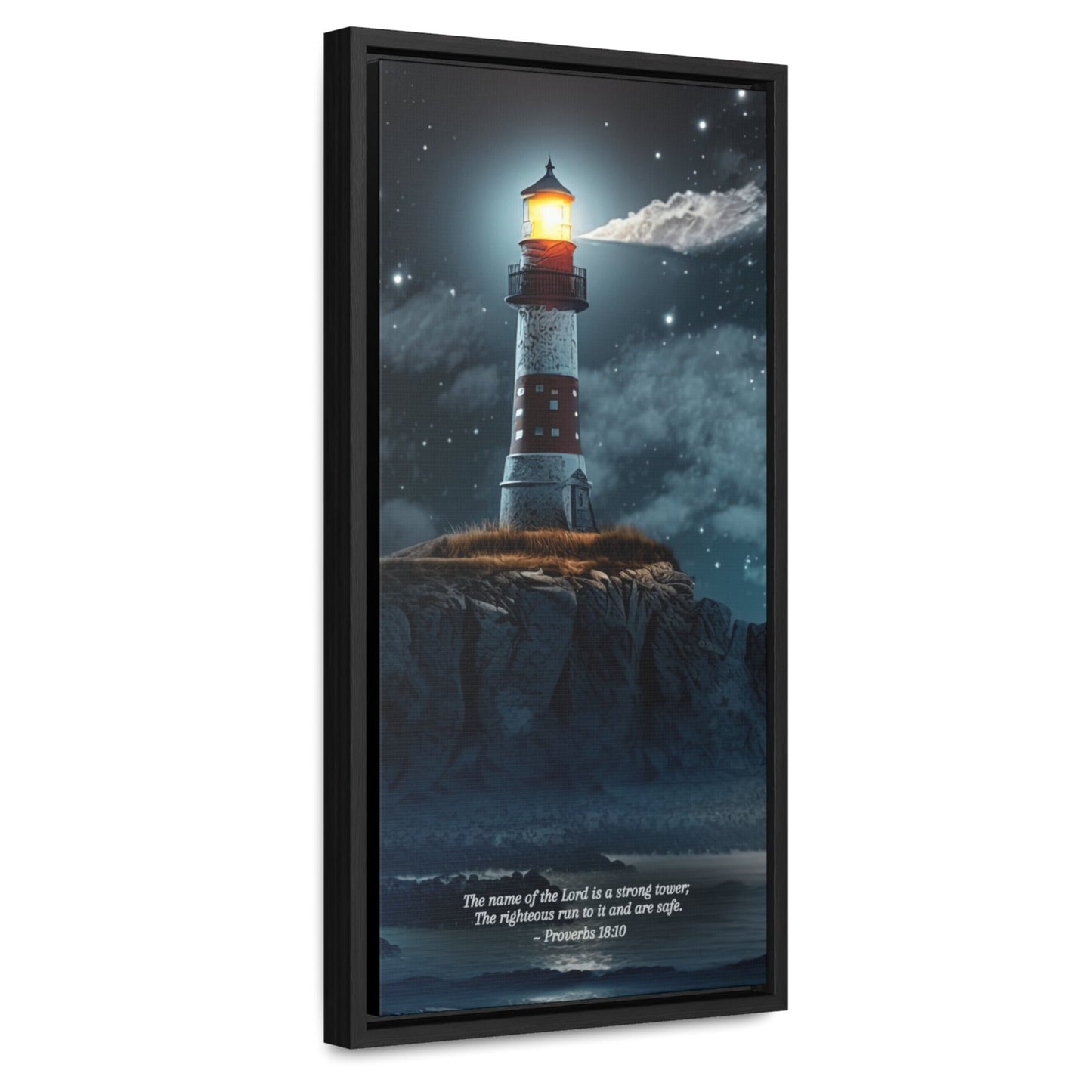 Christian Bible Verse Wall Hanging Decor - Lighthouse