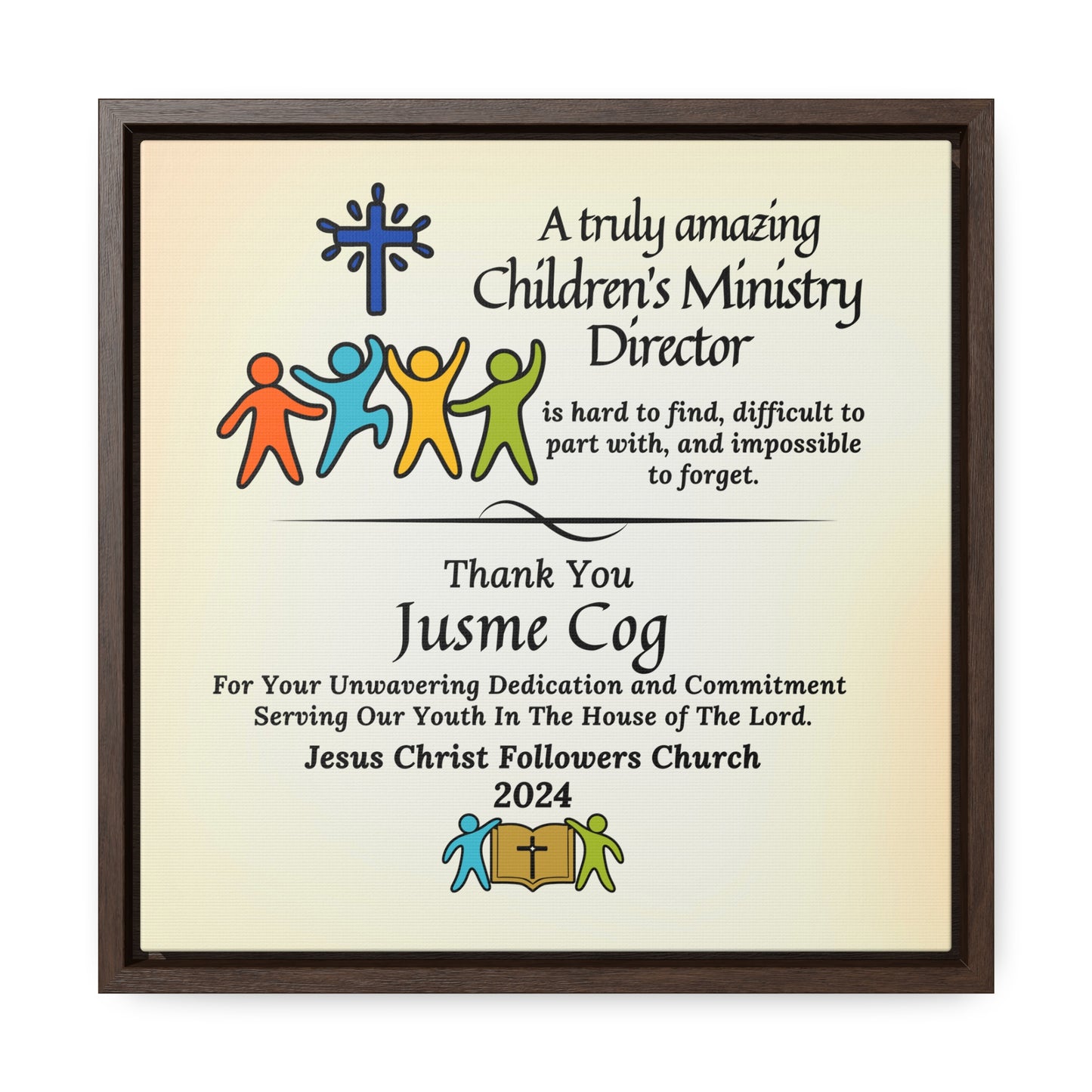 Amazing Children's Ministry Director Personalized Canvas Wrap