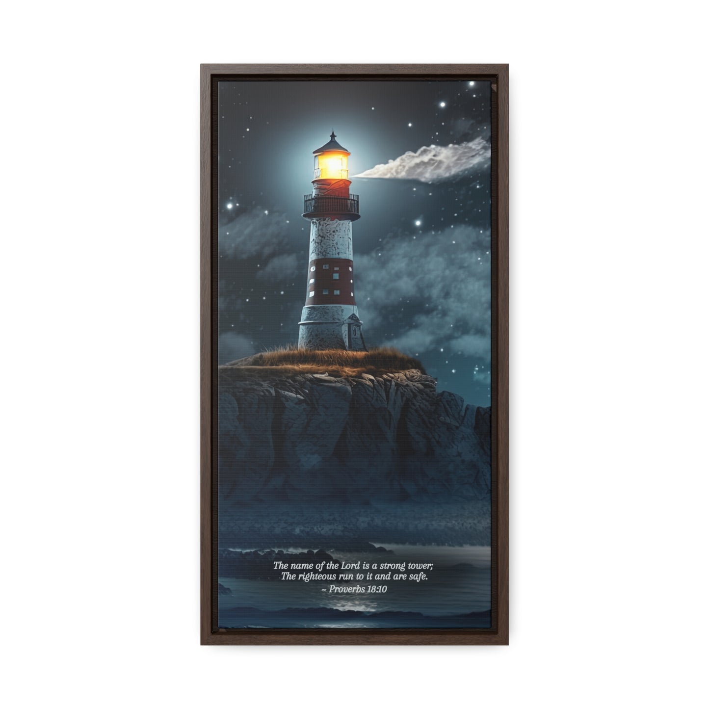 Christian Bible Verse Wall Hanging Decor - Lighthouse