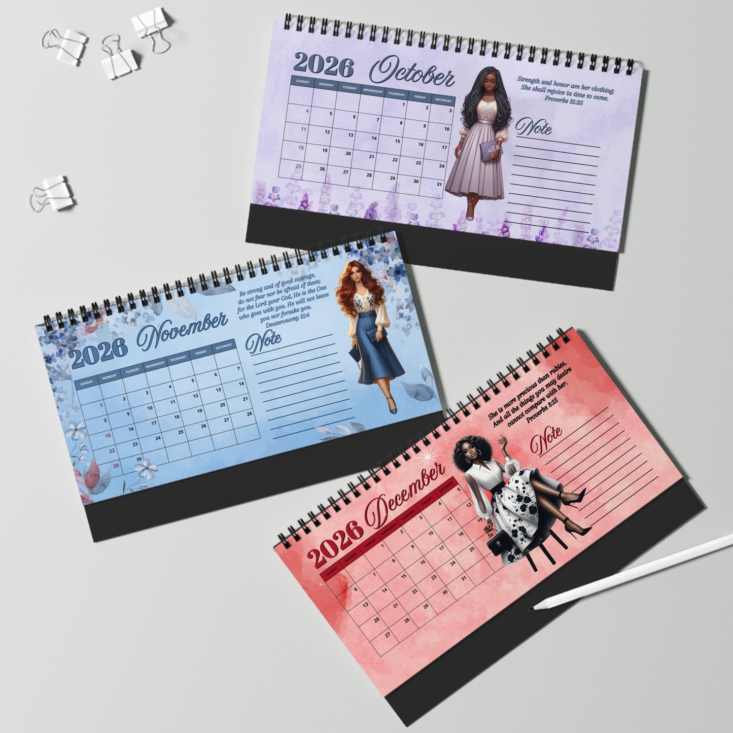 2026 Bible Verse Desk Calendar For Christian Women