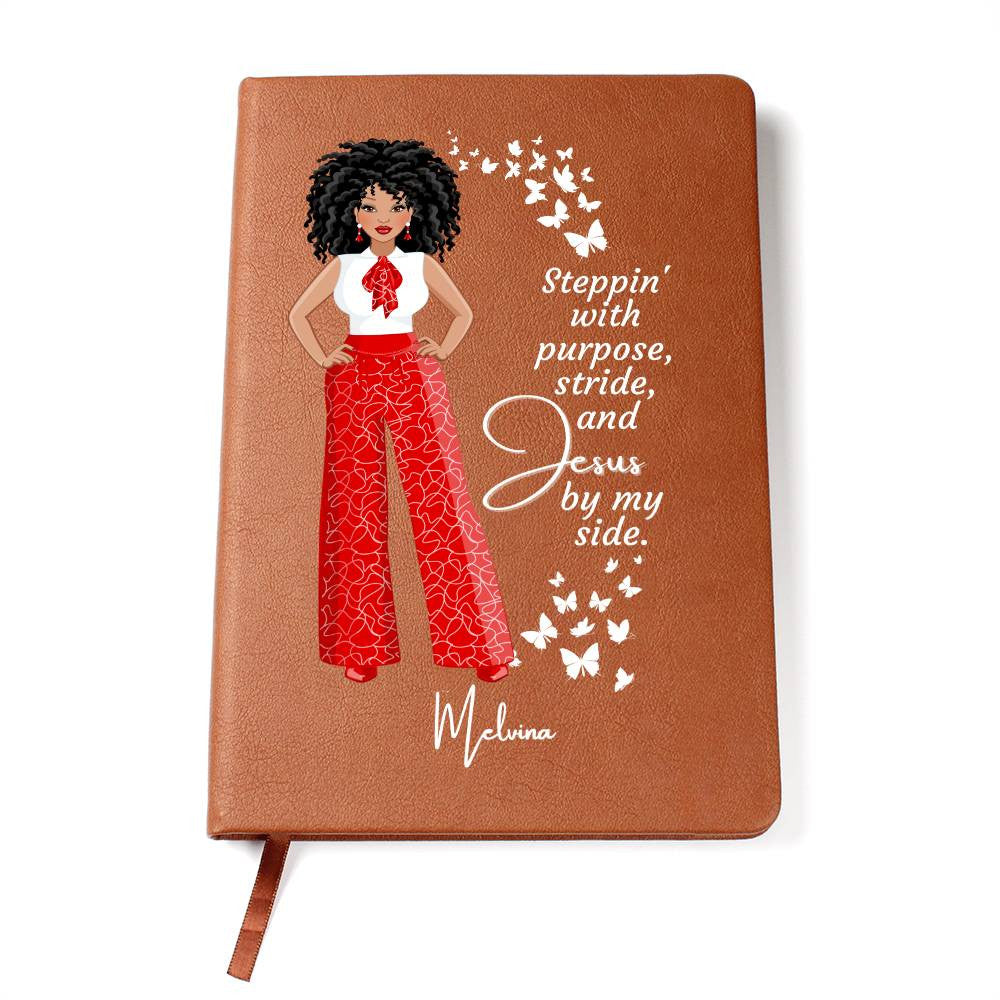African American Vegan Leather Journal - Steppin' With Purpose