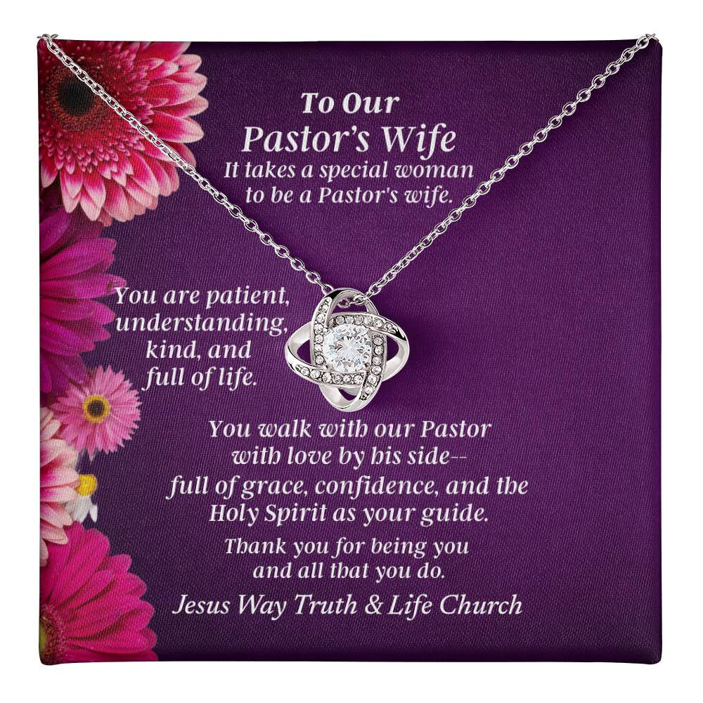Pastor's Wife Appreciation Card - Love Knot Necklace