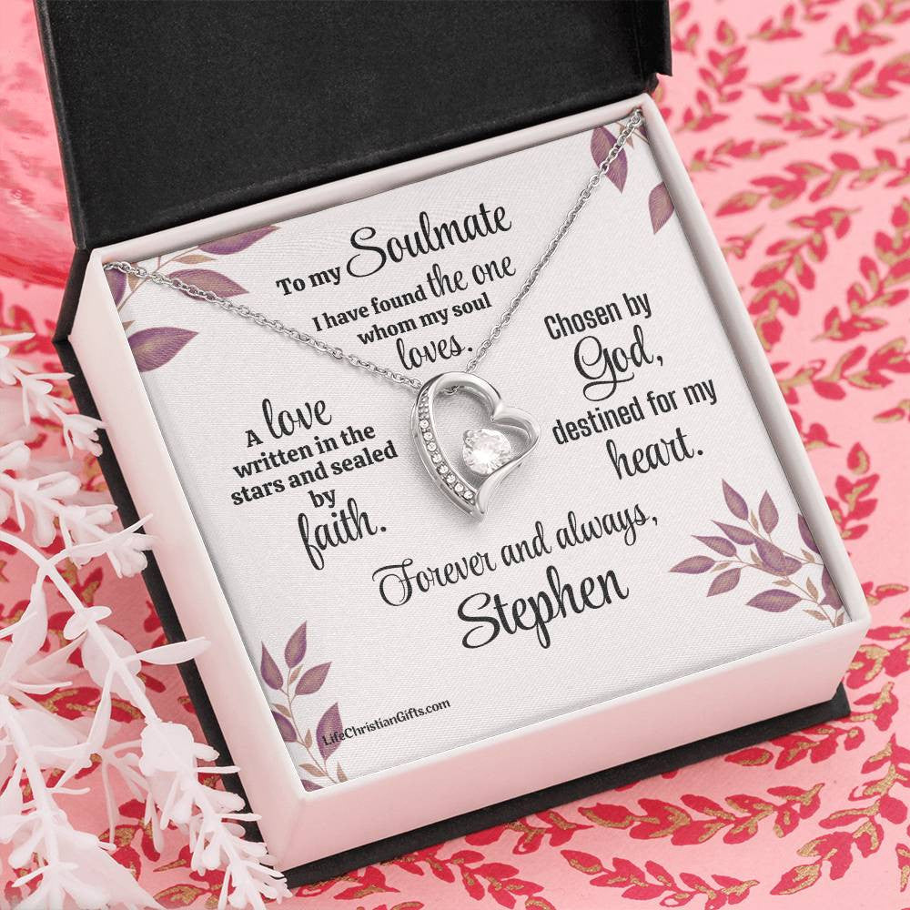 Soulmate Christian Message Card With Forever Love Necklace - I Have Found The One
