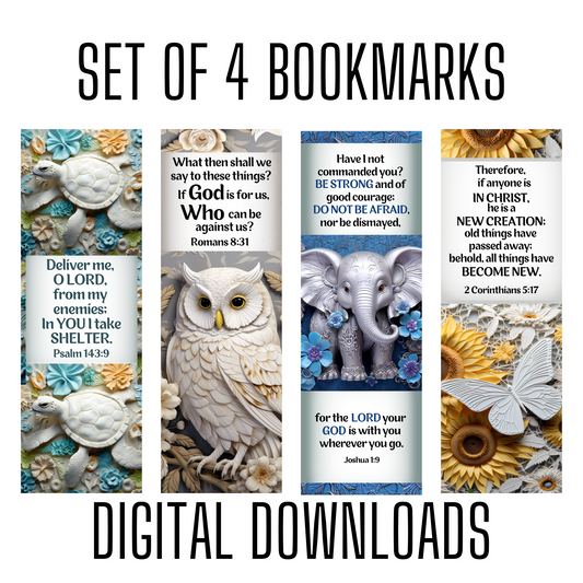 Printable 3D Animal Bookmarks