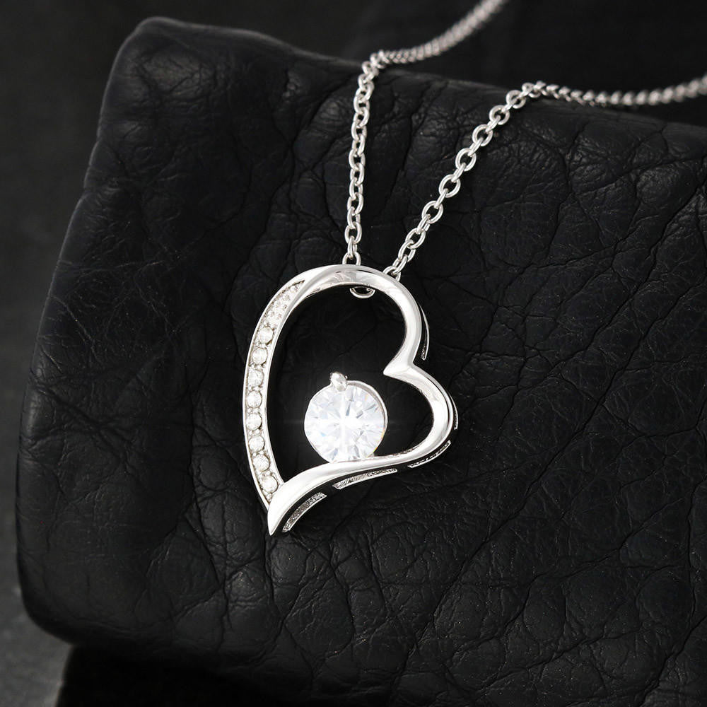 Happy Birthday Single Mom Message Card - Forever Love Necklace - MVP Pink