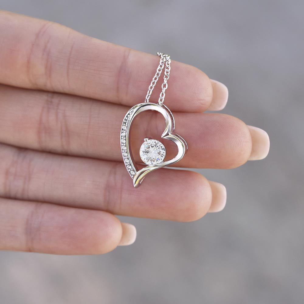 Christian Wife Message Card With Forever Love Necklace - Perfect Match