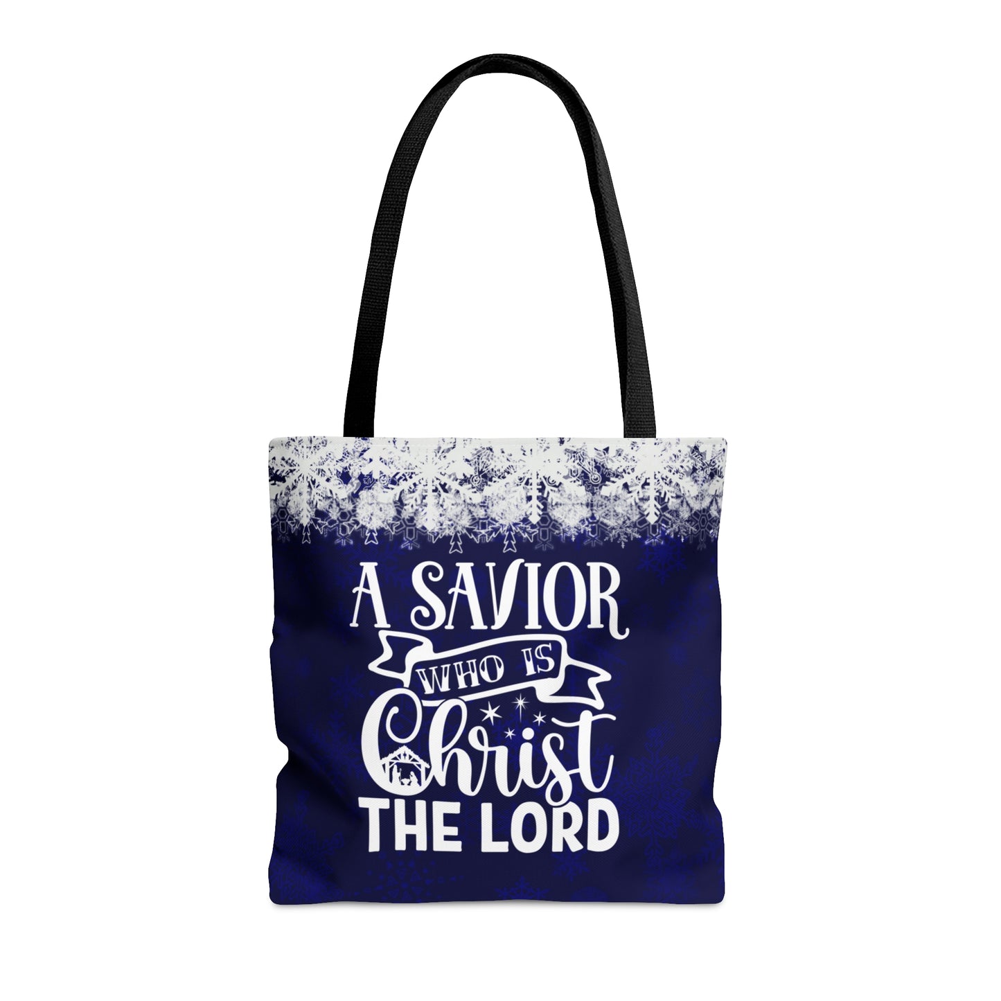 Nativity Scene A Savior Who Is Christ Christmas Tote Bag