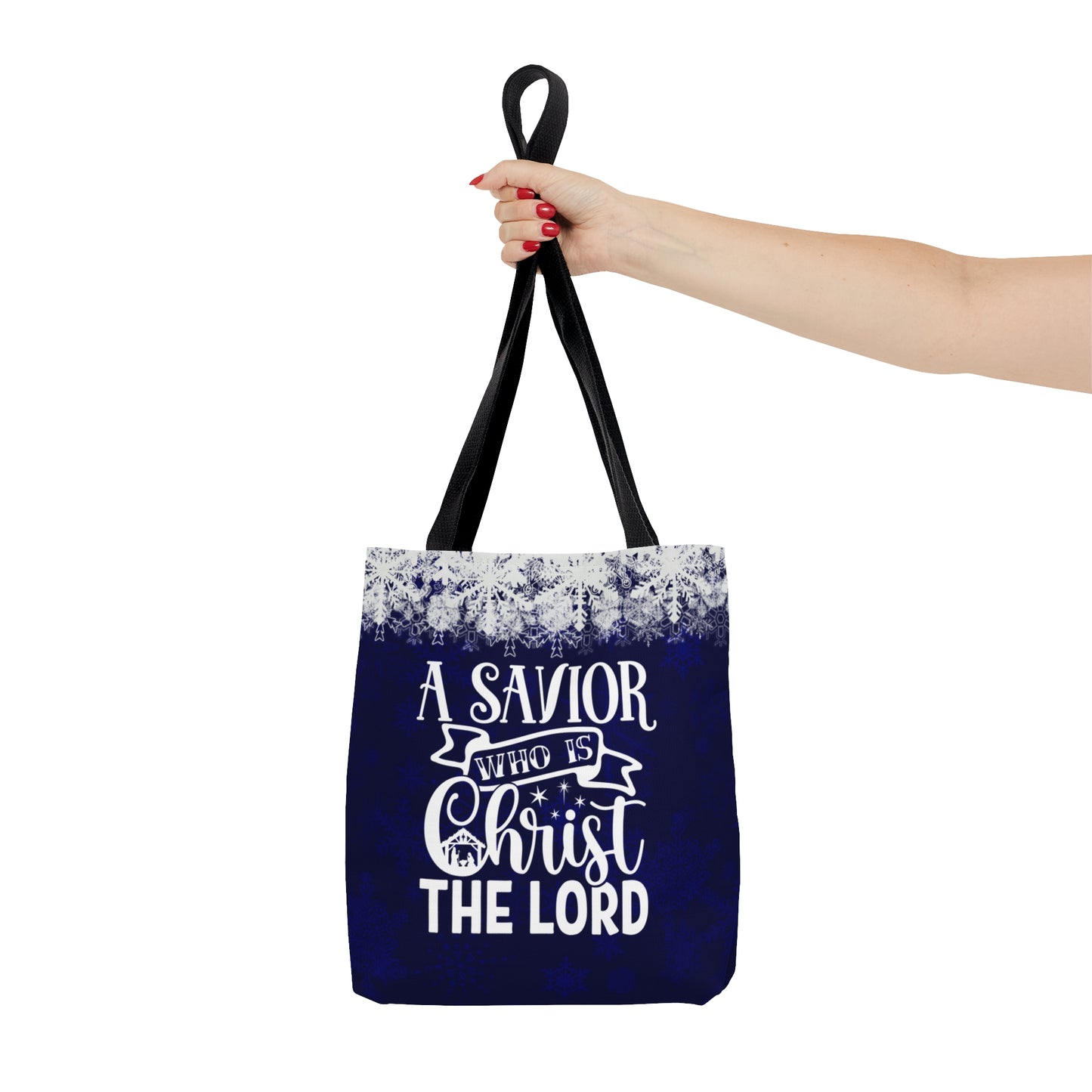 Nativity Scene A Savior Who Is Christ Christmas Tote Bag