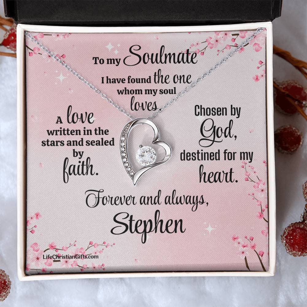 Soulmate Message Card With Forever Love Necklace - I Have Found The One