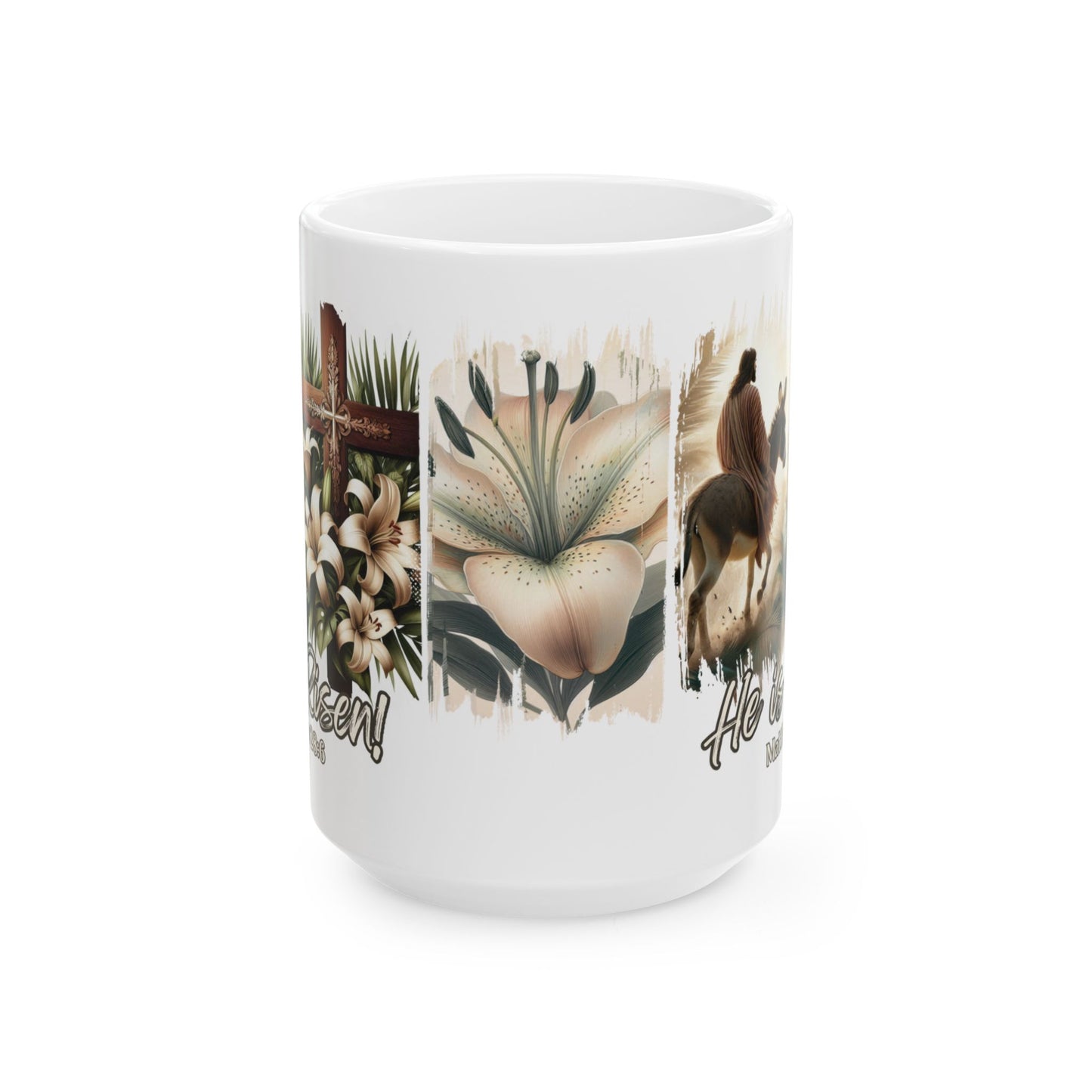Easter Mug He is Risen Bible Verse Matthew 28:6