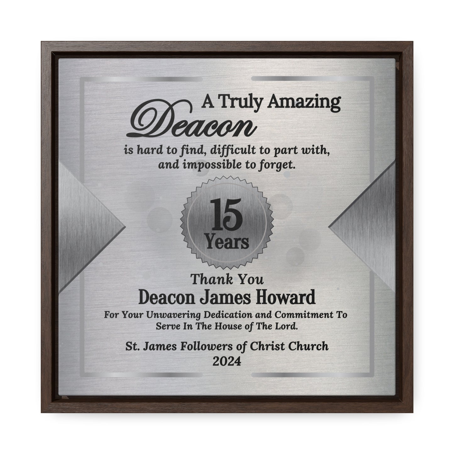 Custom Deacon Anniversary Framed Canvas Wall Art - Amazing Deacon