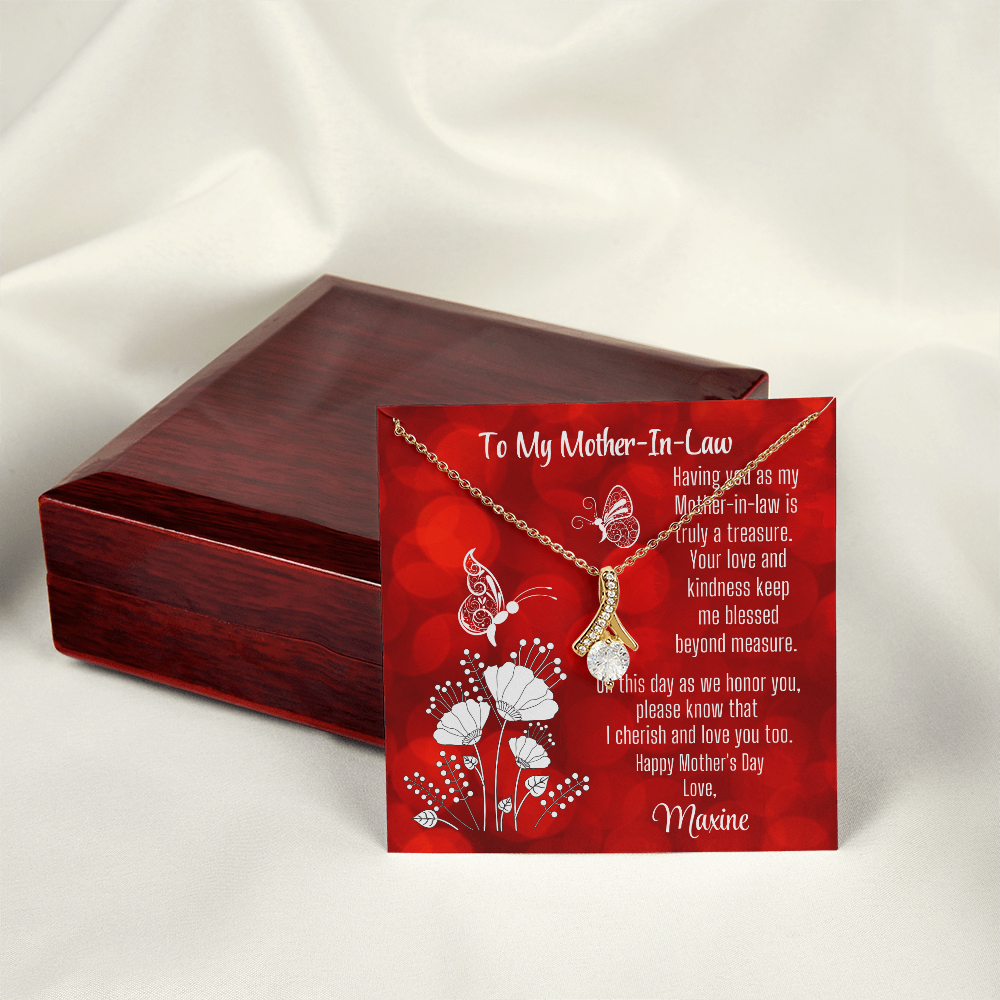 Mother-In-Law Mother's Day Gift Card - Alluring Necklace - Butterflies