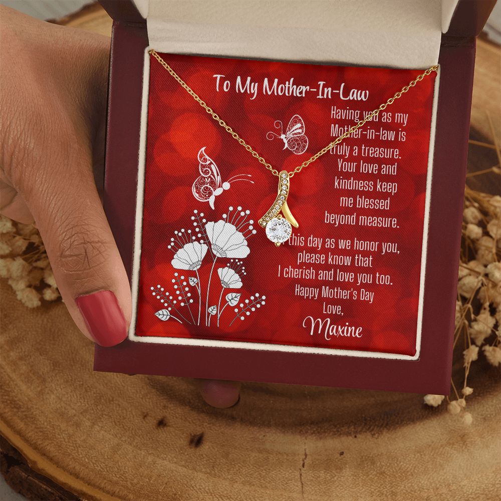 Mother-In-Law Mother's Day Gift Card - Alluring Necklace - Butterflies