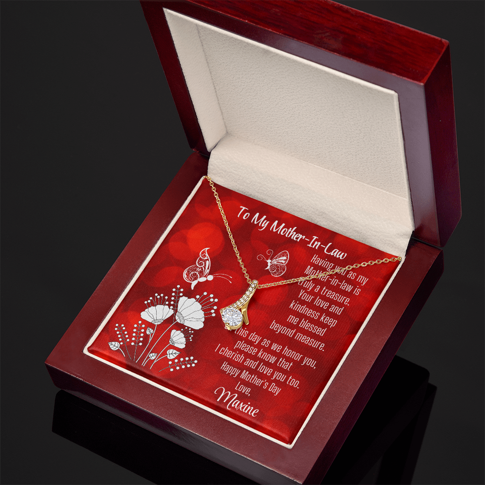 Mother-In-Law Mother's Day Gift Card - Alluring Necklace - Butterflies