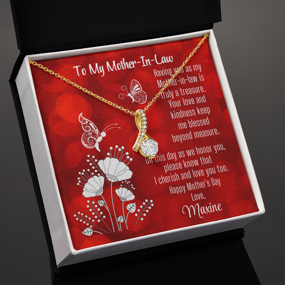Mother-In-Law Mother's Day Gift Card - Alluring Necklace - Butterflies