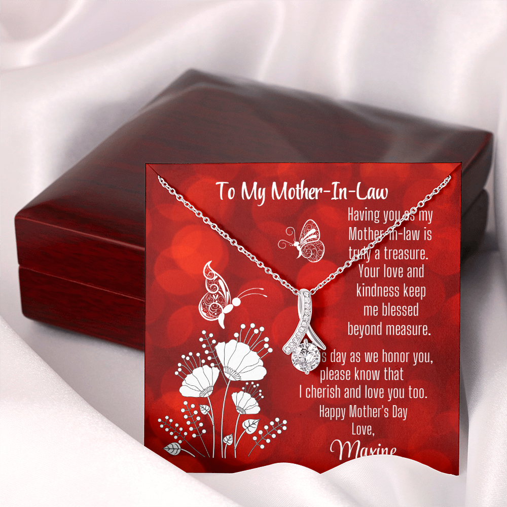 Mother-In-Law Mother's Day Gift Card - Alluring Necklace - Butterflies