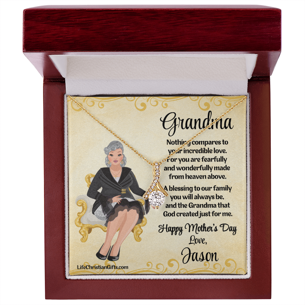 Grandmother Mother's Day Card And Necklace - Wonderfully Made
