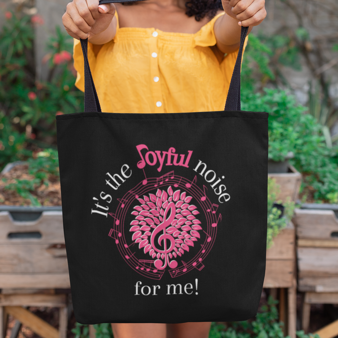 Choir Member Director Christian Faith Bible Book Tote Bag - Joyful Noise
