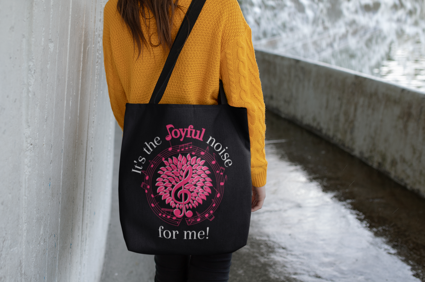 Choir Member Director Christian Faith Bible Book Tote Bag - Joyful Noise