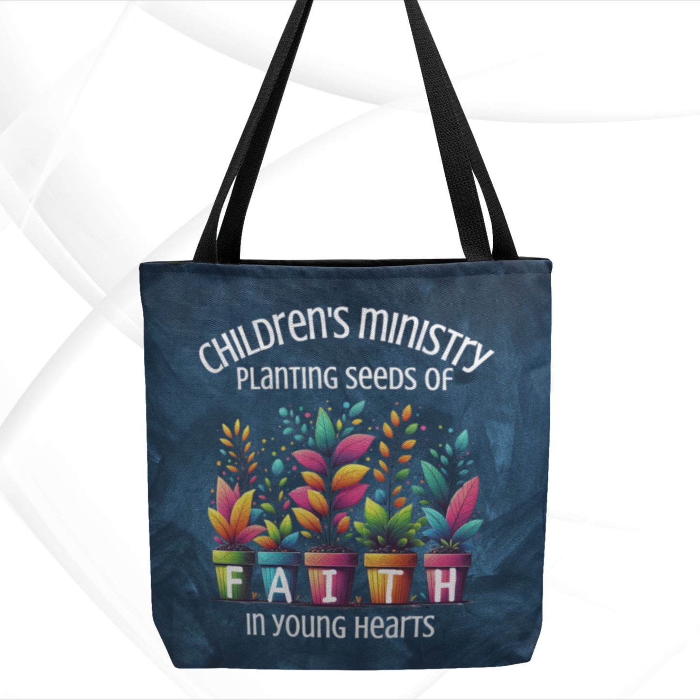 Children's Ministry Tote Bag - Planting Seeds of Faith In Young Hearts
