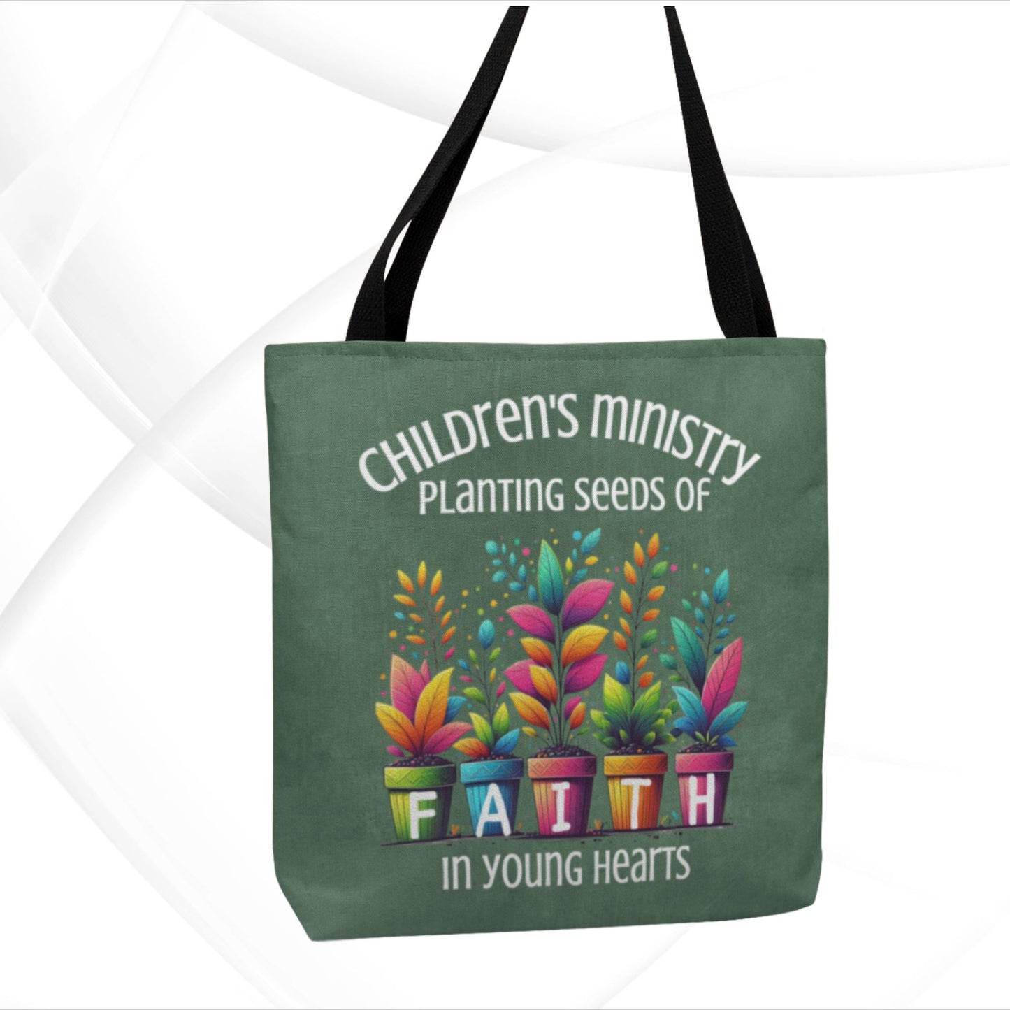 Children's Ministry Tote Bag - Planting Seeds of Faith In Young Hearts