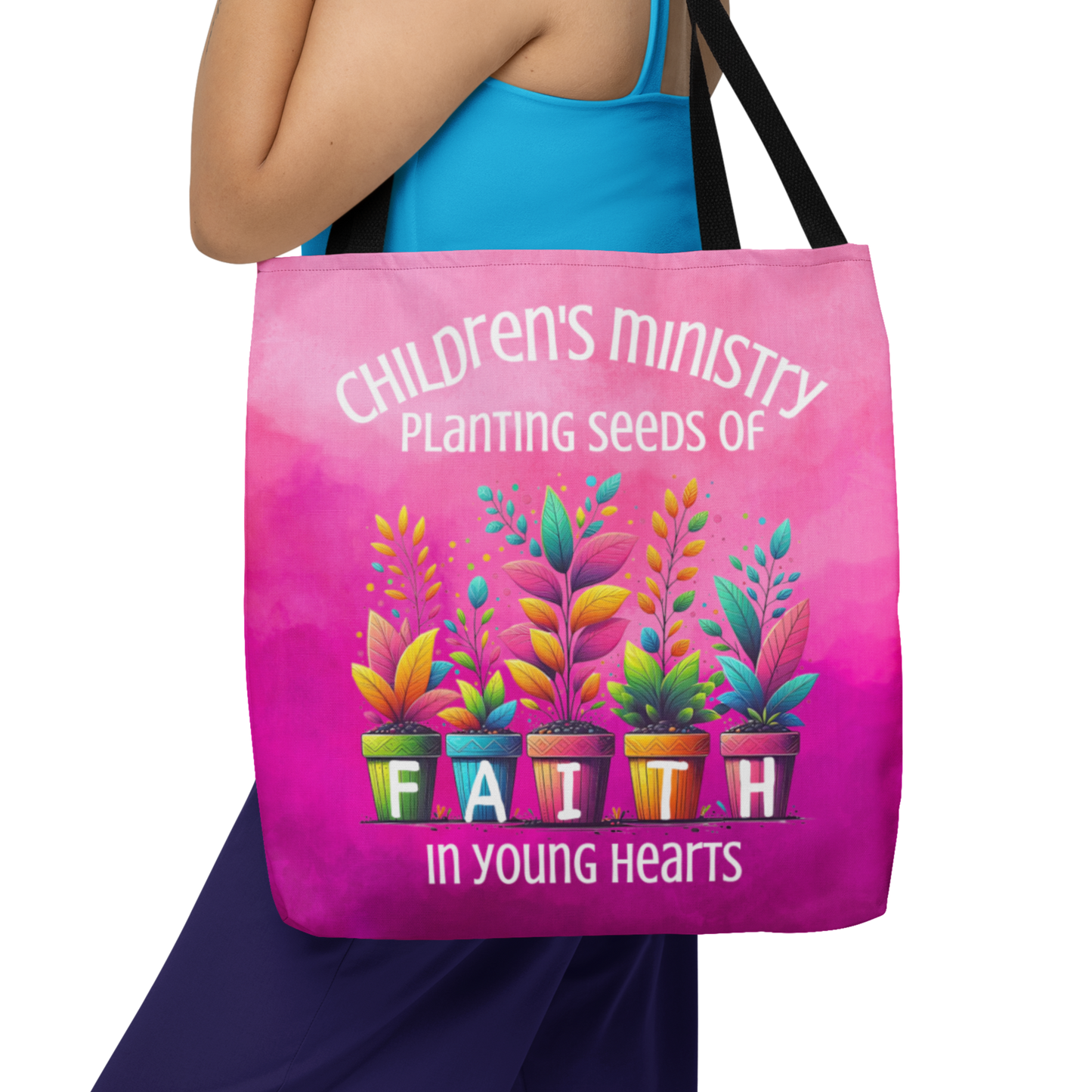 Children's Ministry Tote Bag - Planting Seeds of Faith In Young Hearts