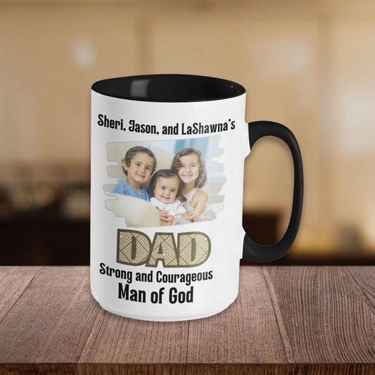 Personalized Father's Day Coffee Cup With Names and Photo
