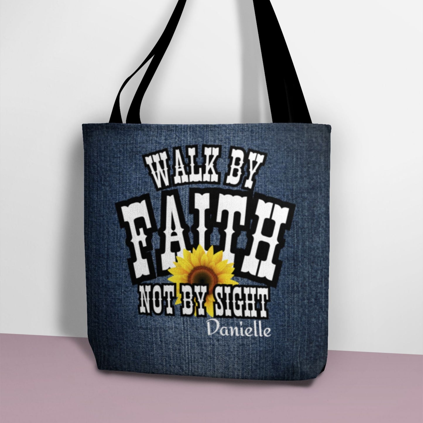 Walk By Faith Not By Sight Personalized Tote Bag