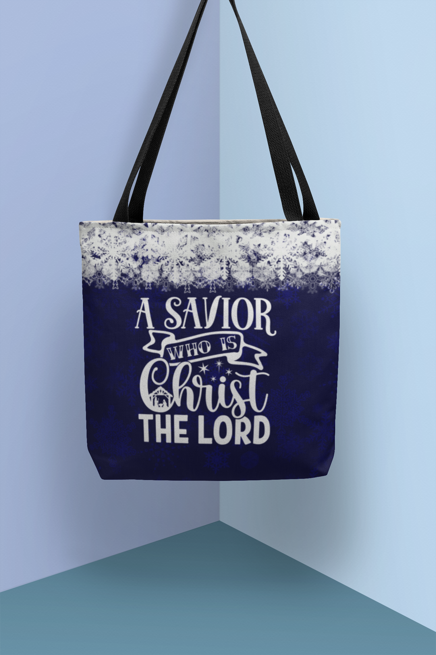Nativity Scene A Savior Who Is Christ Christmas Tote Bag