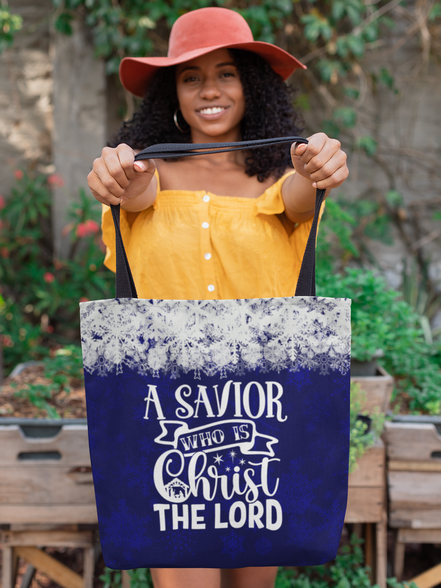 Nativity Scene A Savior Who Is Christ Christmas Tote Bag
