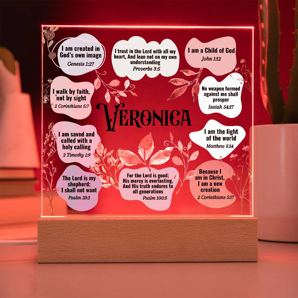 Personalized Christian Bible Verse Affirmations Desk Plaque