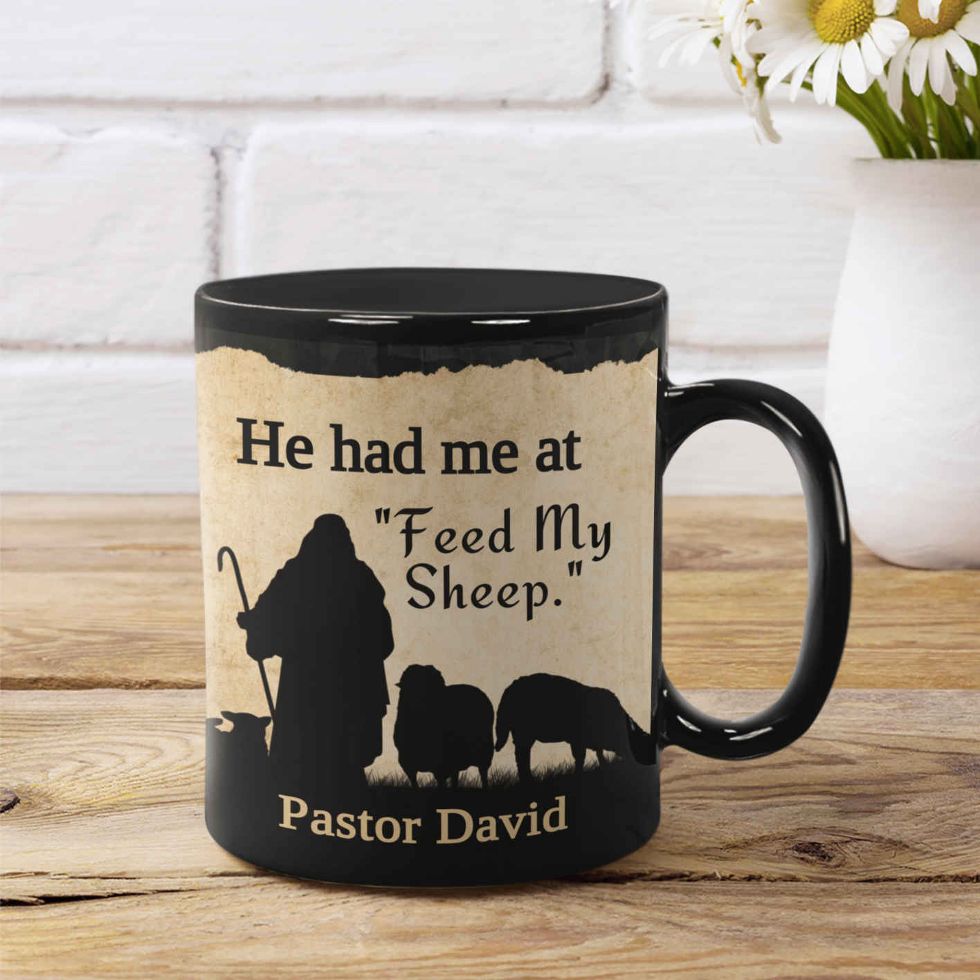 Pastor Appreciation Gift Mug - Feed My Sheep