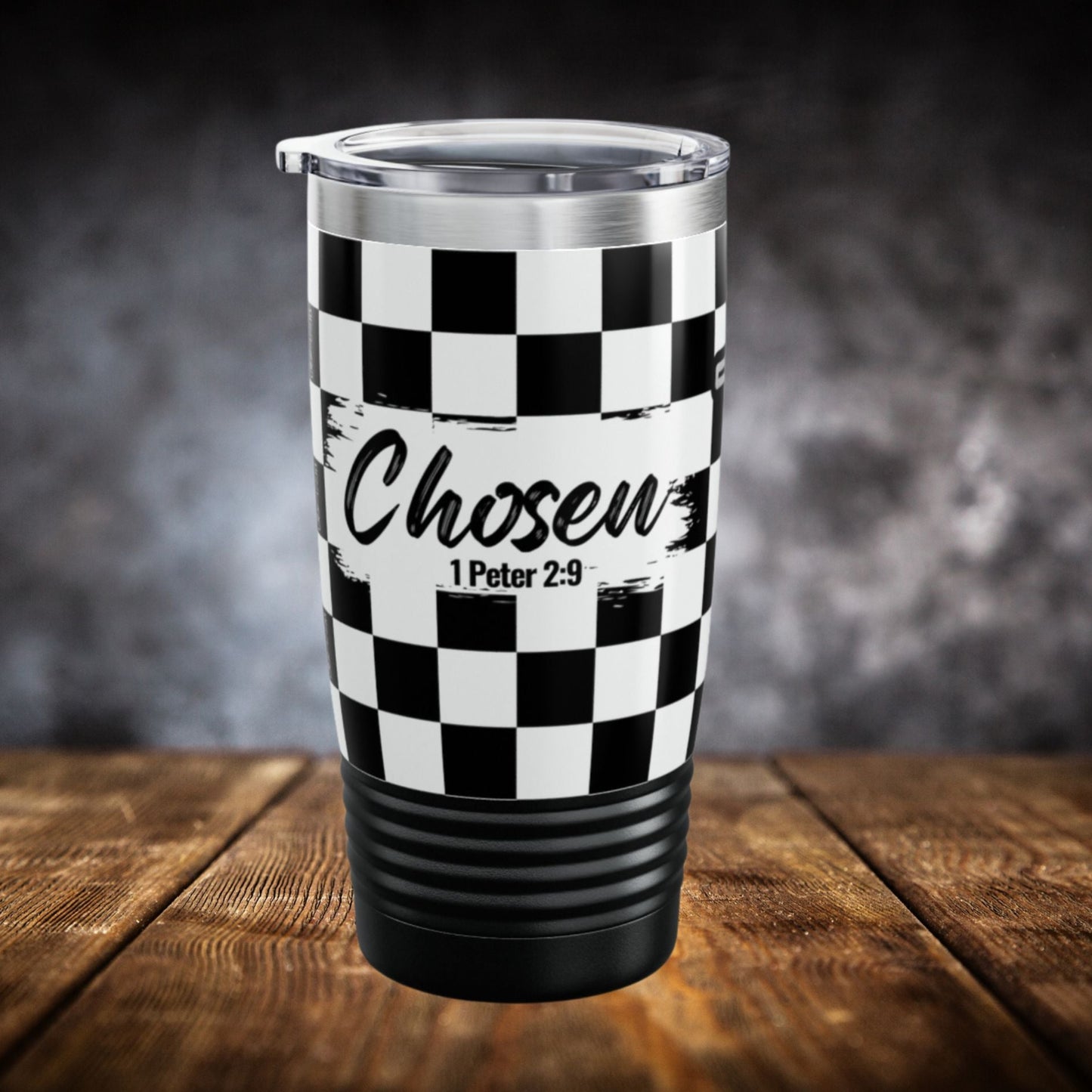 Chosen Checkerboard Tumbler Mug