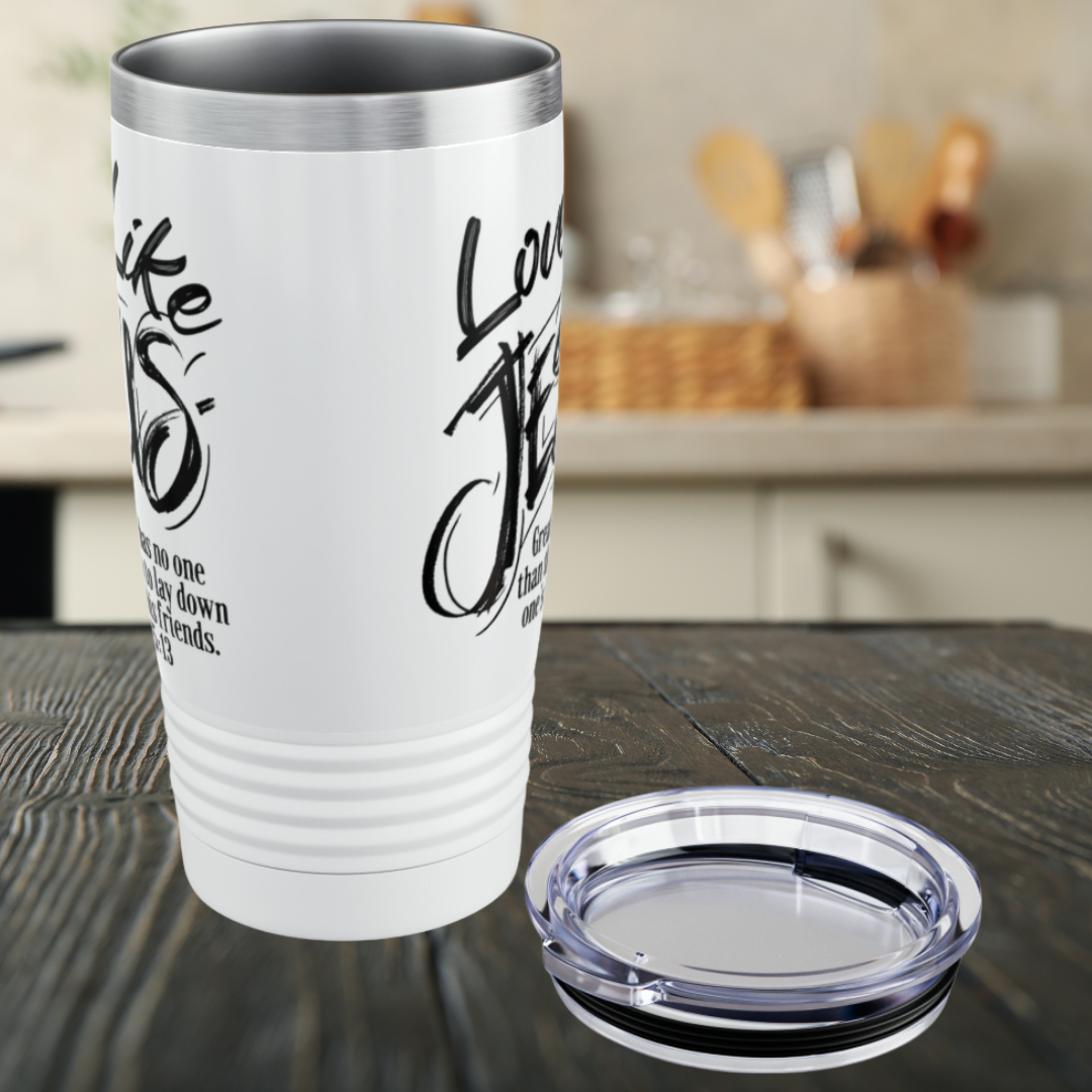 Love Like Jesus Ringneck Tumbler With Bible Verse John 15:13