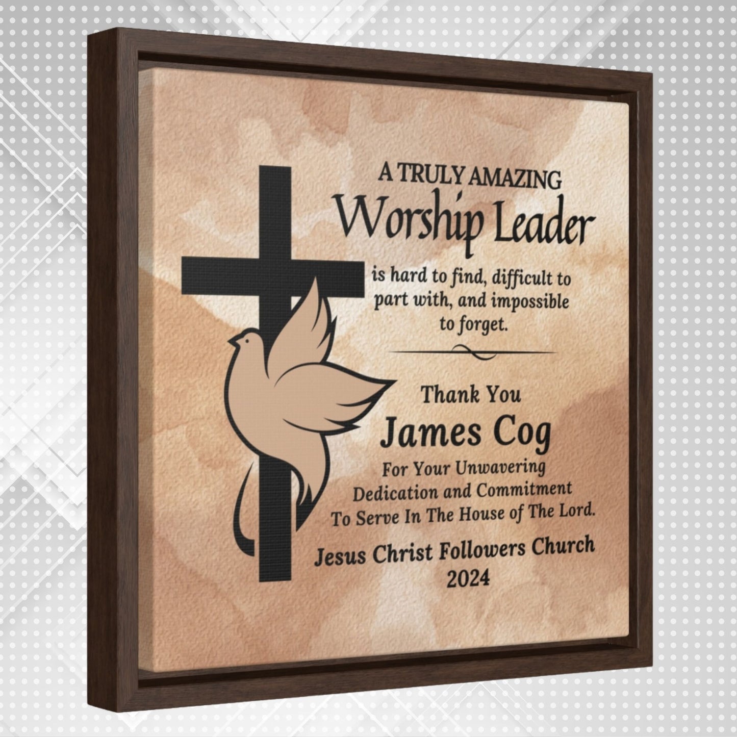 Amazing Worship Leader Canvas Wrap Personalized Plaque